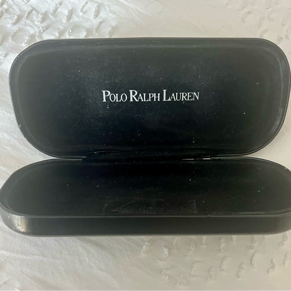 Polo Ralph Lauren glasses case, black, good condition.